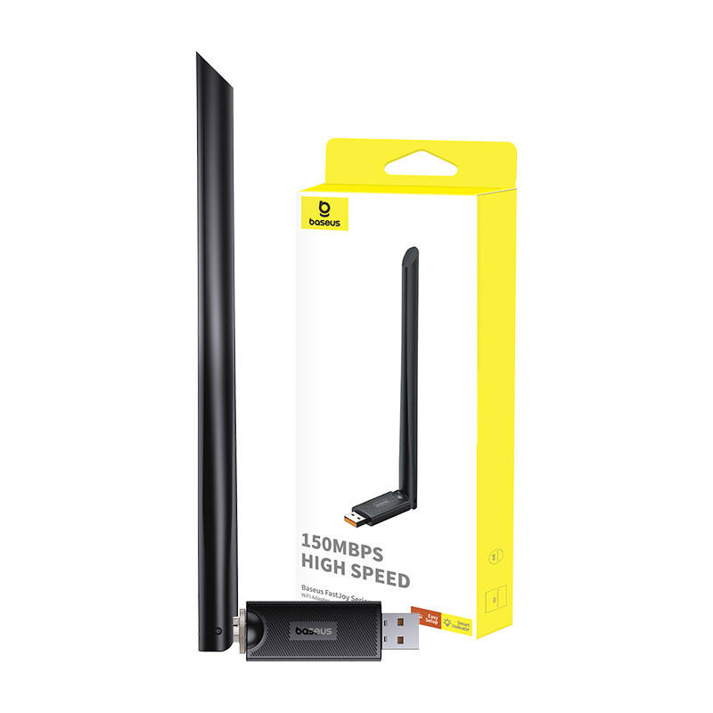 Baseus FastJoy 150Mbps WiFi adapter with antenna black