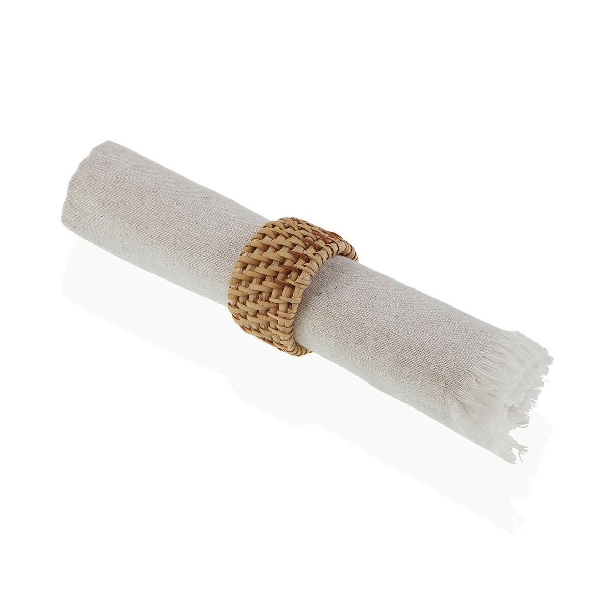 Napkin holder Versa Brown Rattan 5 x 3 x 5 cm