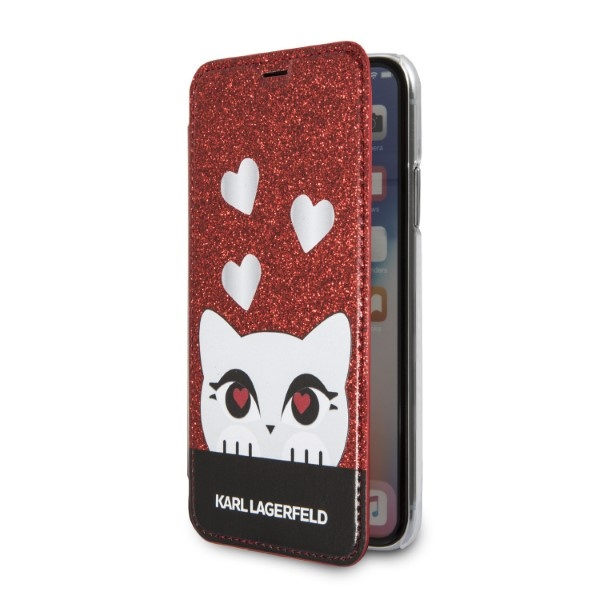 Karl Lagerfeld KLFLBKPXVDCRE Apple iPhone XS/X red book Valentine