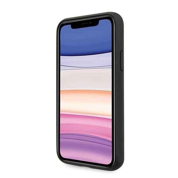 Guess GUHCN61G4GLGR iPhone 11 grey hard case 4G Stripe Collection