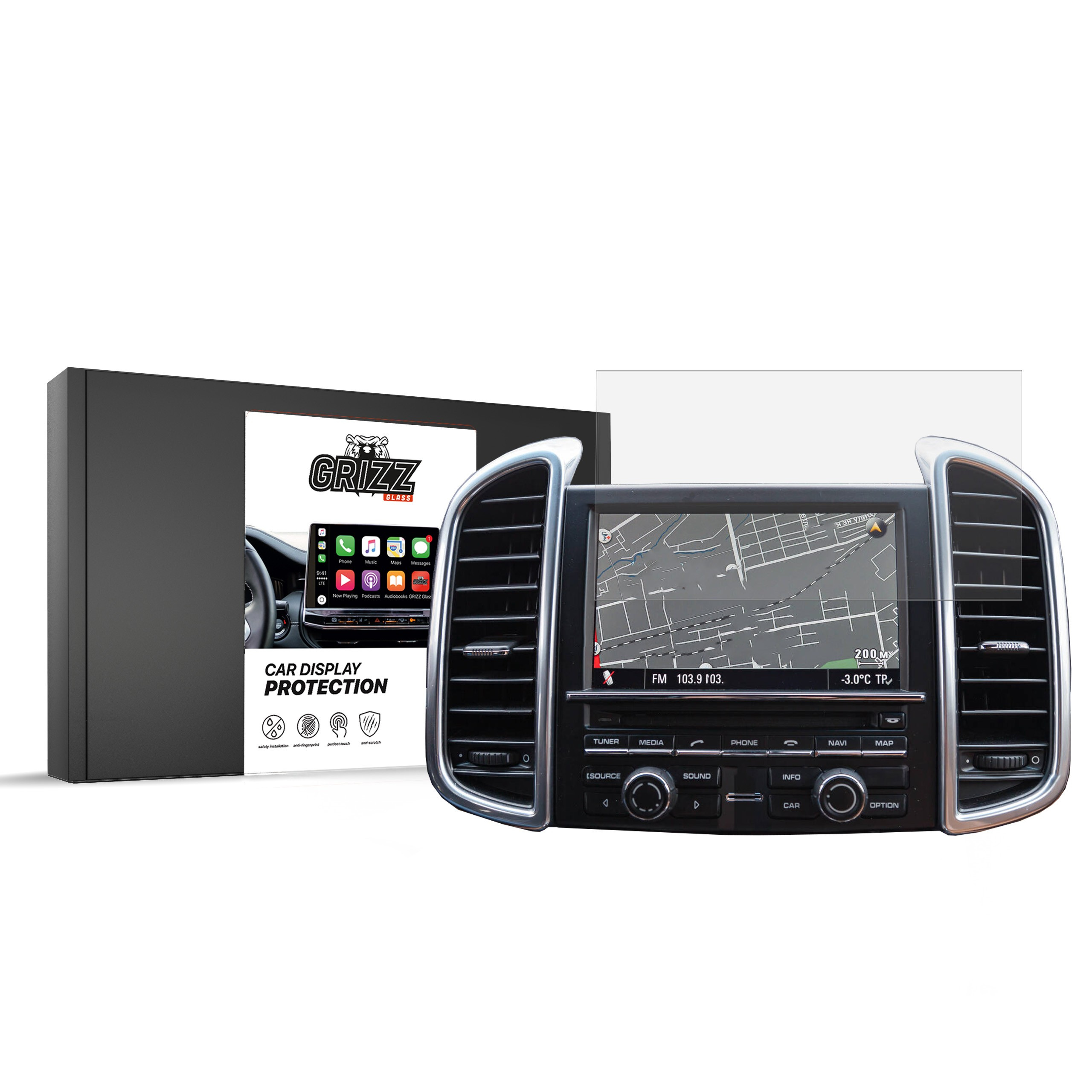GrizzGlass CarDisplay Protection Porsche Cayenne II 958 (2010-2017)