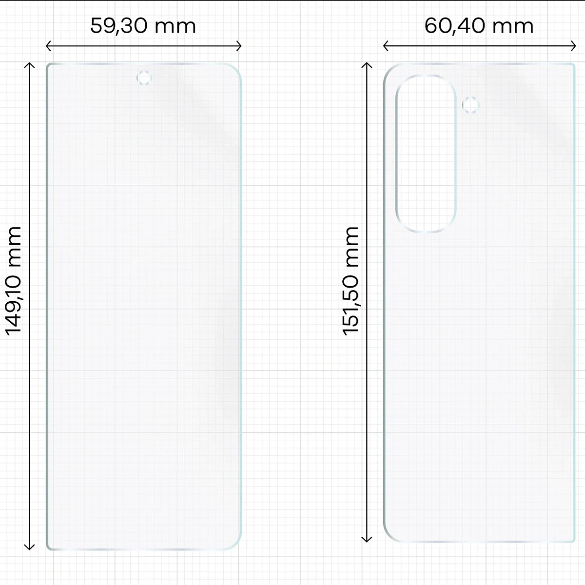 Folia hydrożelowa na tył i przód Bizon Glass Hydrogel Pack do Samsung Galaxy Z Fold5