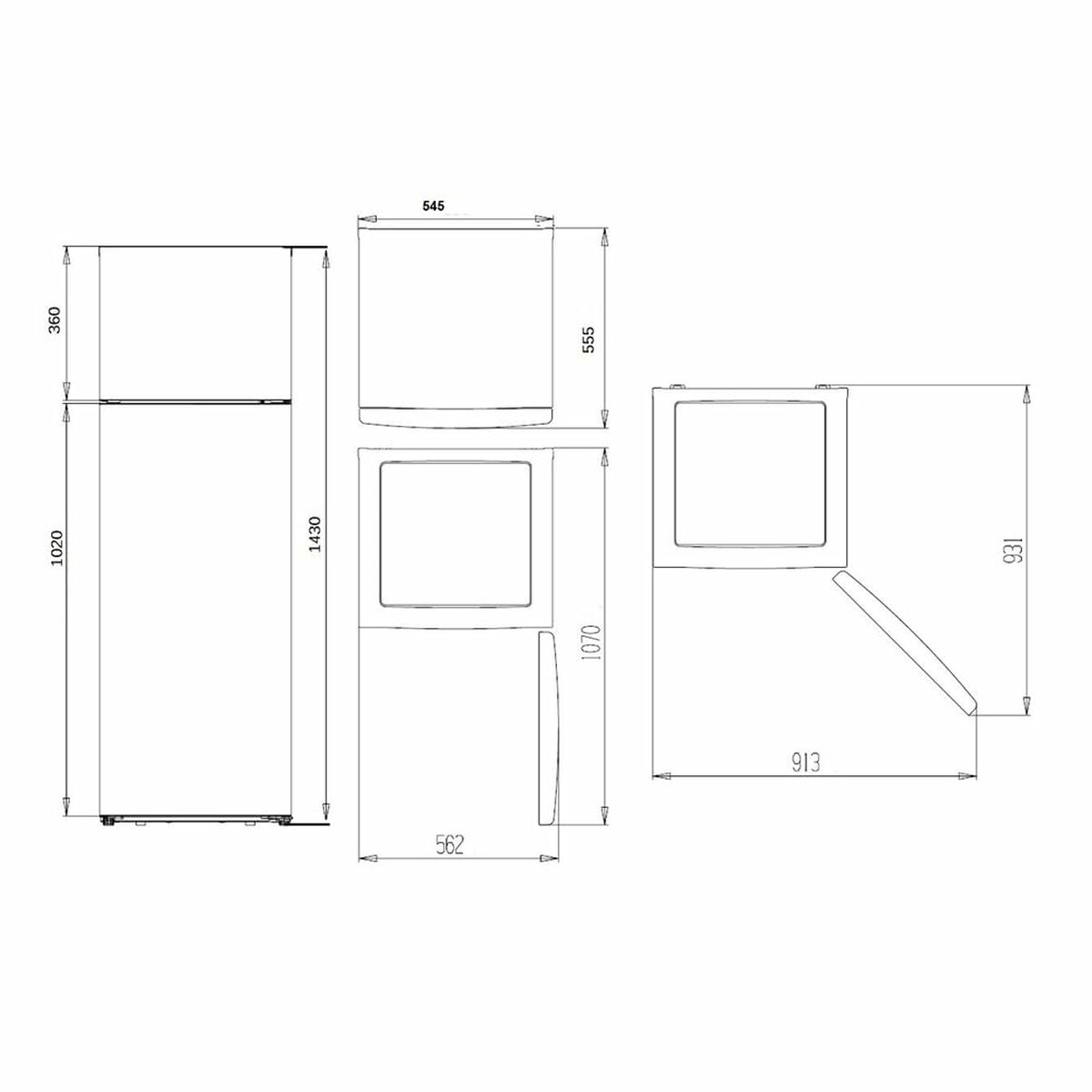 Combined Refrigerator Aspes AF145503E   143 206 L White