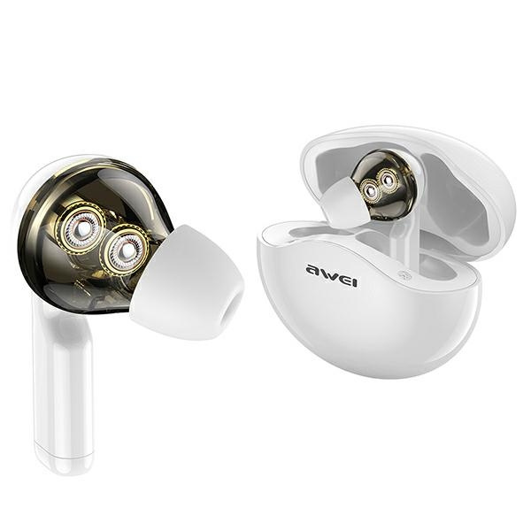 AWEI earphones Bluetooth T12 TWS white