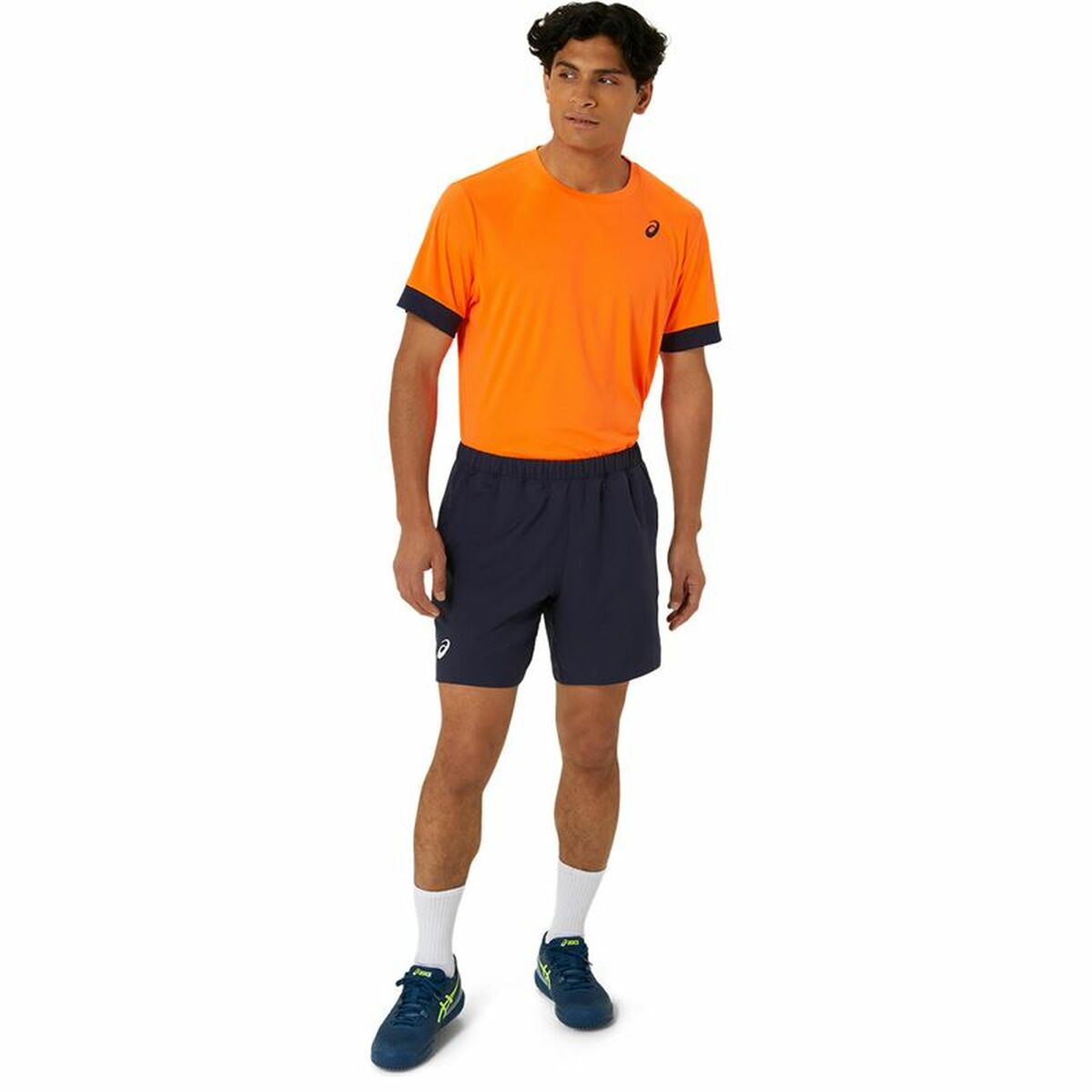 Short-sleeve Sports T-shirt Asics Court Ss Top Orange Tennis