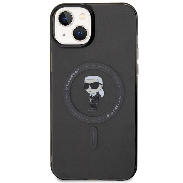 Karl Lagerfeld KLHMP15MHFCKNOK Apple iPhone 15 Plus / 14 Plus hardcase IML Ikonik MagSafe black
