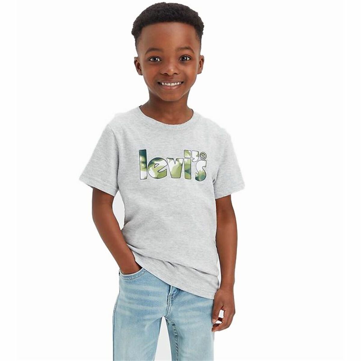 T-shirt Levi's Camo Poster Logo Gray Grey T-shirt Levi's Camo Poster Logo Gray Grey