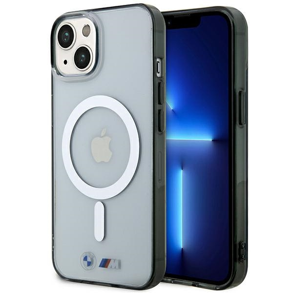 BMW BMHMP14SHCRS Apple iPhone 14 transparent hardcase Silver Ring MagSafe