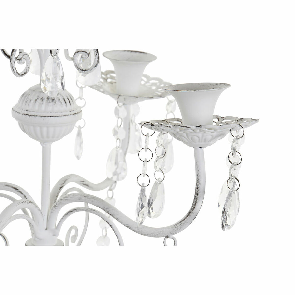 Candle Holder DKD Home Decor Metal White Acrylic (41 x 41 x 56,5 cm)