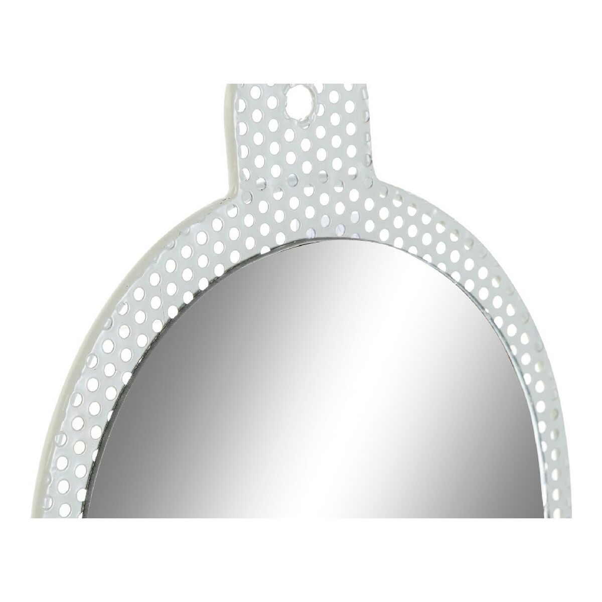 Wall mirror DKD Home Decor 22 x 1,5 x 40 cm Crystal Pink Metal White (2 Units)