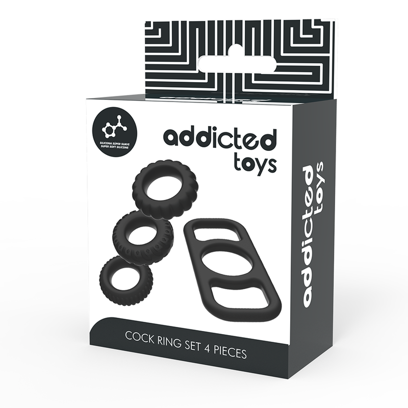 ADDICTED TOYS COCK RING SET 4 PIECES