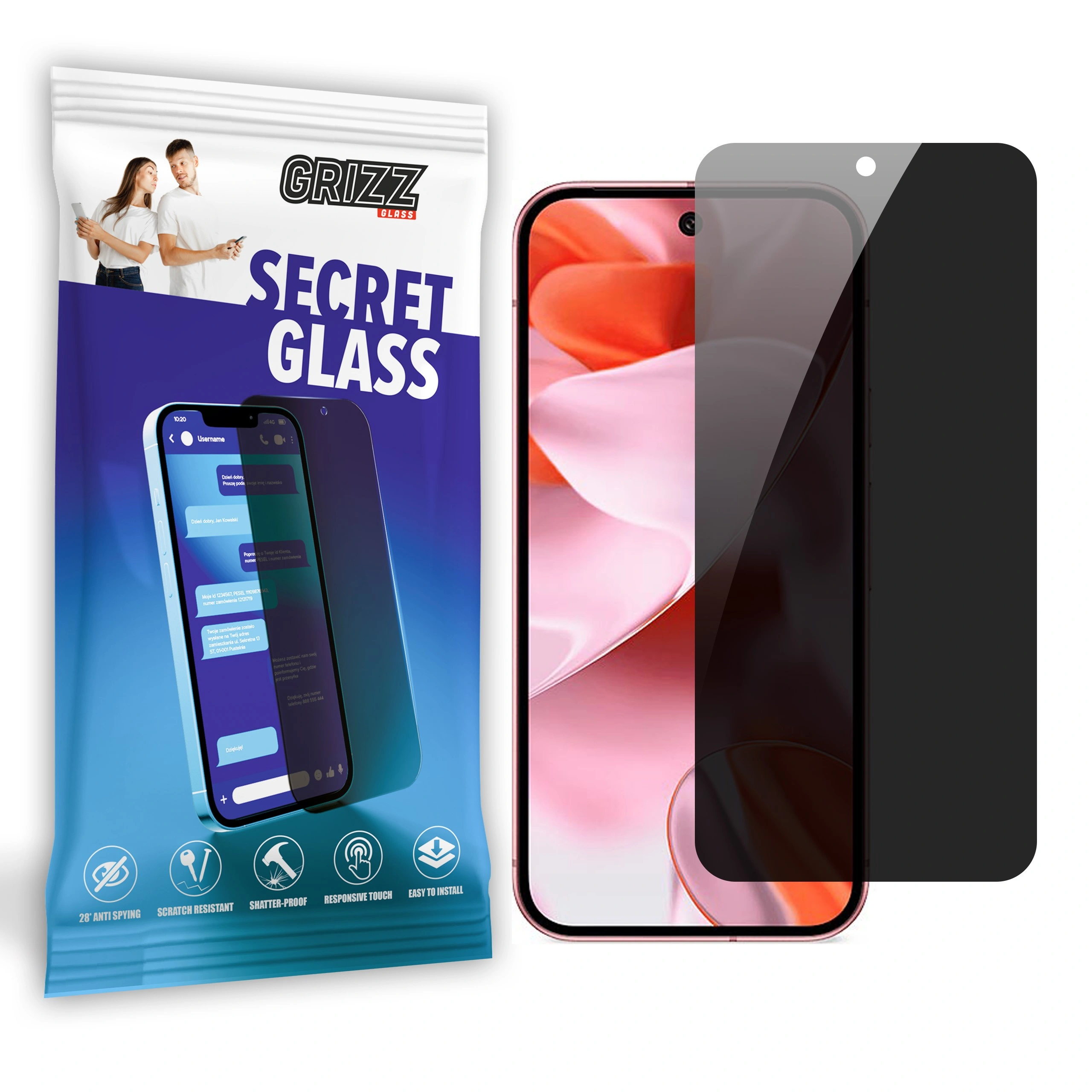 Privatization glass GrizzGlass SecretGlass for Google Pixel 9