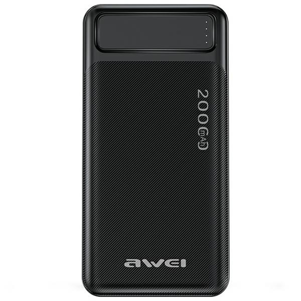 AWEI P6K Powerbank 20000mAh black 2xUSB/PD/microUSB