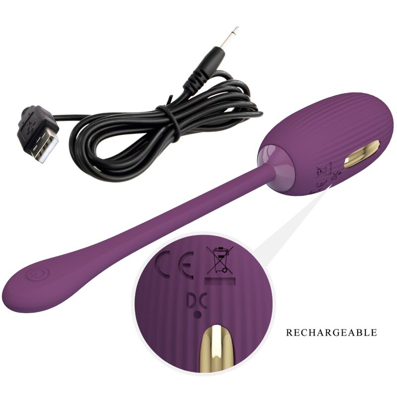 PRETTY LOVE - DOREEN PURPLE RECHARGEABLE VIBRATING EGG PRETTY LOVE - DOREEN PURPLE RECHARGEABLE VIBRATING EGG