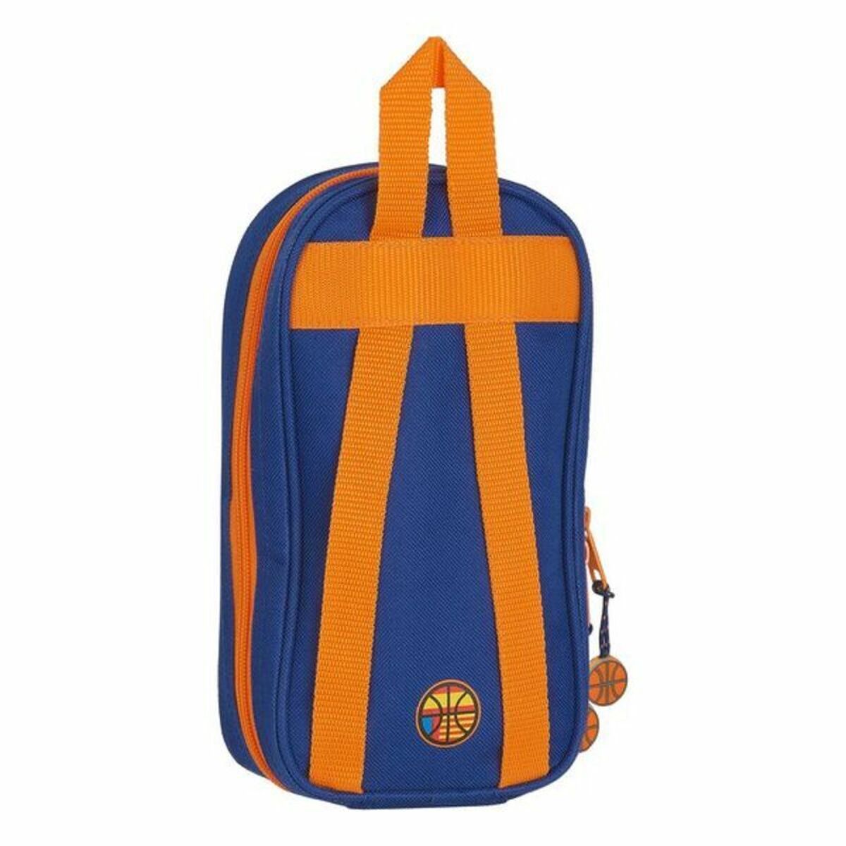 Rucksack mit Federtaschen Valencia Basket Blau Orange