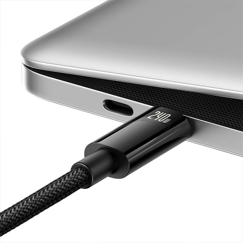 Baseus Tungsten Gold USB-C/USB-C Cable 240W 1m (black)