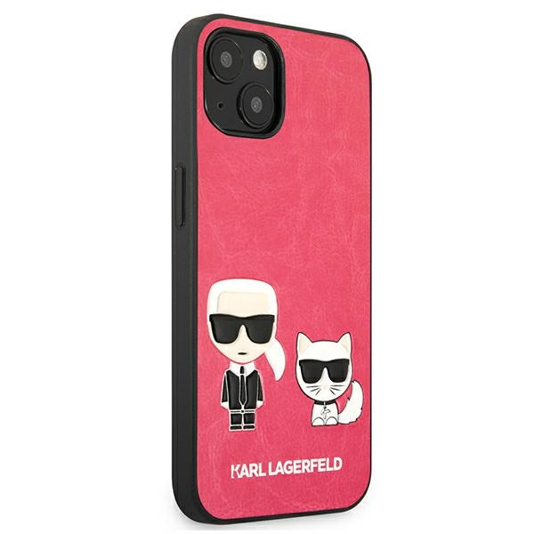 Karl Lagerfeld KLHCP13SPCUSKCP Apple iPhone 13 mini fushia hardcase Ikonik Karl & Choupette