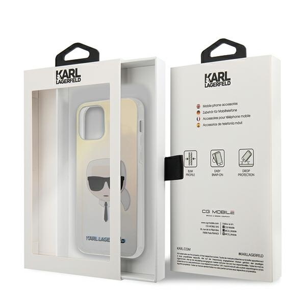 Karl Lagerfeld KLHCP12SPCKHML Apple iPhone 12 mini multicolor hardcase Iridescent Karl`s Head