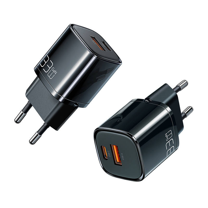 Mcdodo CH-0151 Nano GaN Wall Charger, USB + USB-C, 33W (black)