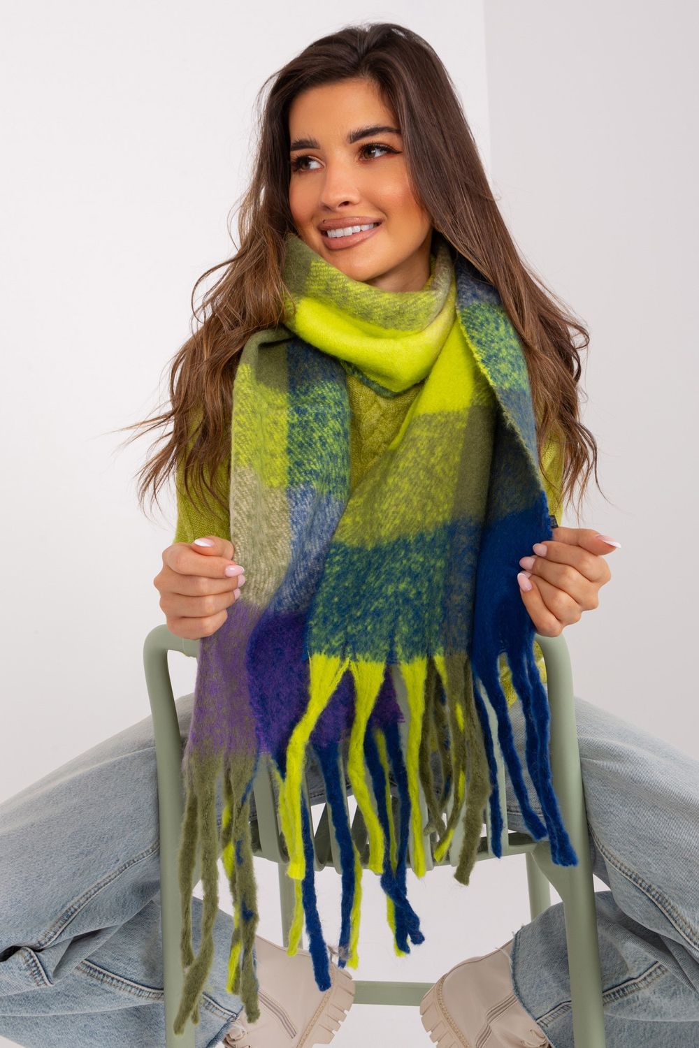  Shawl model 191723 AT  blue