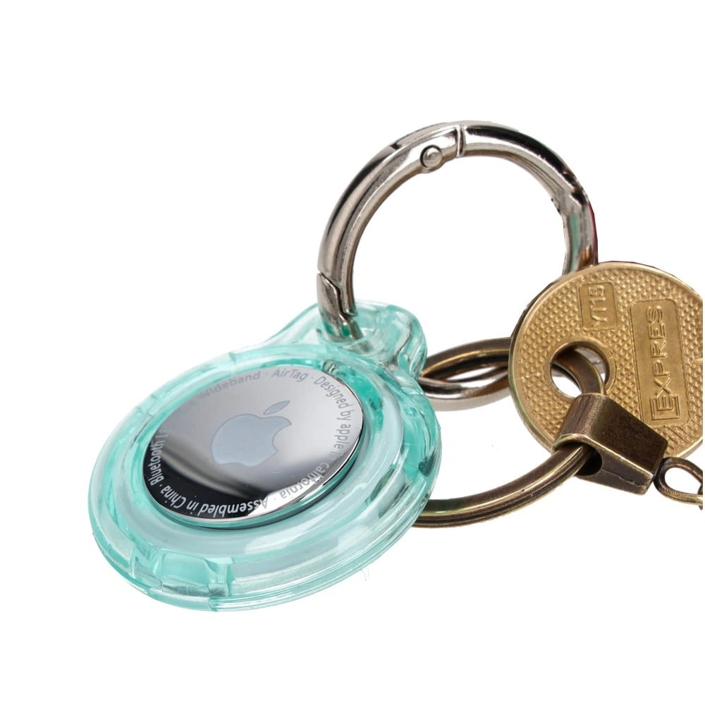 Bizon Case Locator Keychain Apple AirTag clear-mint