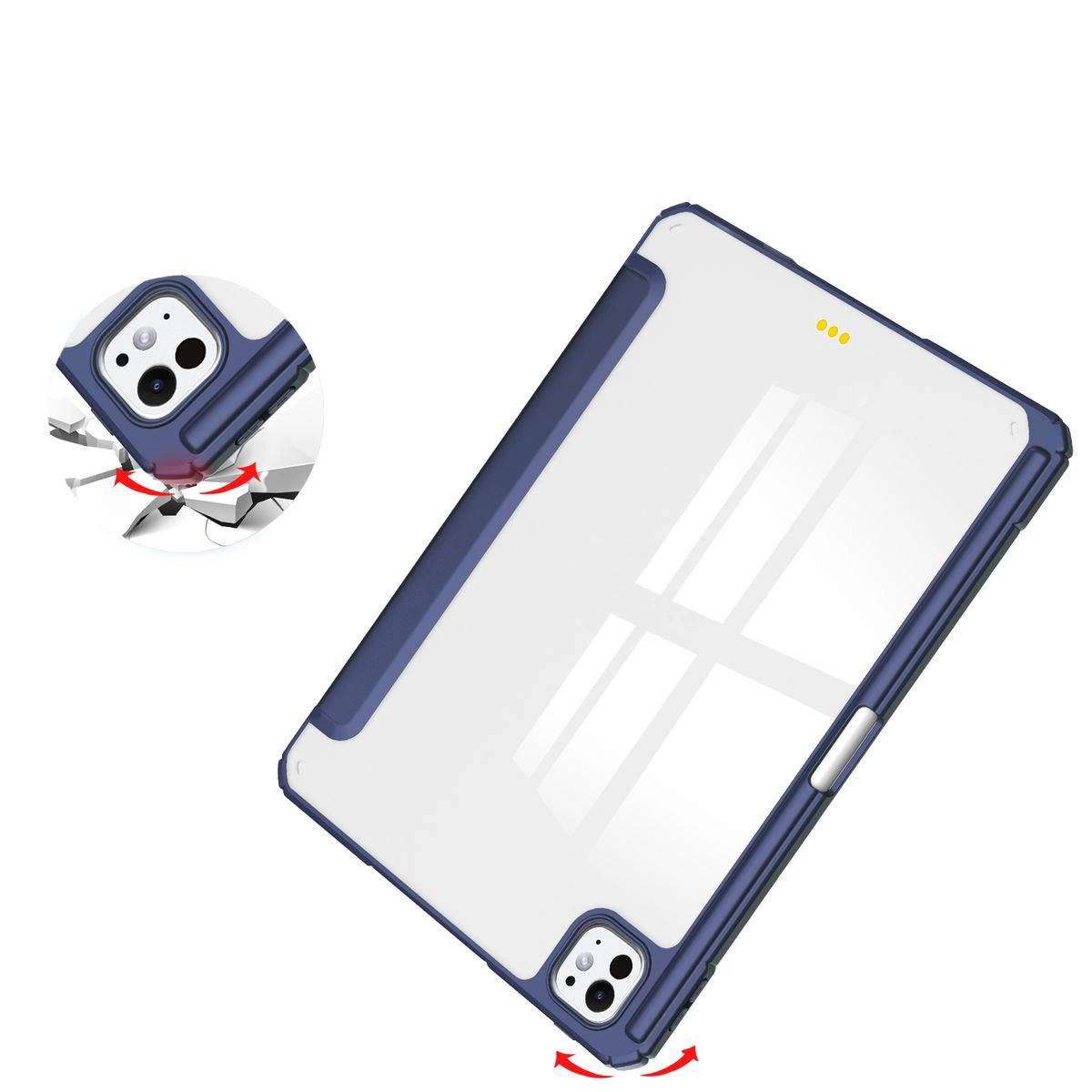 Bizon Case Tab Clear Matt Apple iPad Pro 13" 7 gen. 2024 navy blue