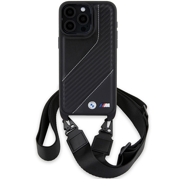 BMW BMHCP15L23PSCCK Apple iPhone 15 Pro hardcase M Edition Carbon Stripe & Strap black