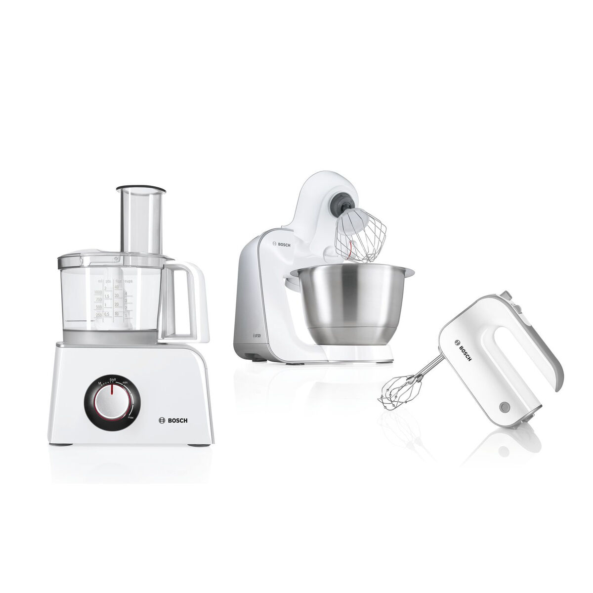 Blender/pastry Mixer BOSCH MFQ4080 White Silver 500 W