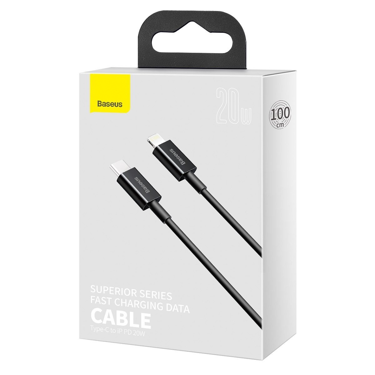 Baseus Superior Series Cable USB-C - Lightning, 20W, PD, 1m (black)