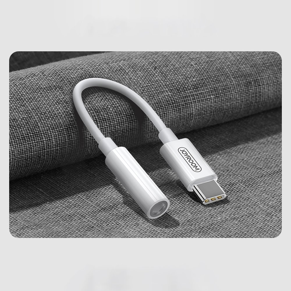 Joyroom headphone adapter 3.5mm mini jack (female) - USB-C (male) white (SH-C1)