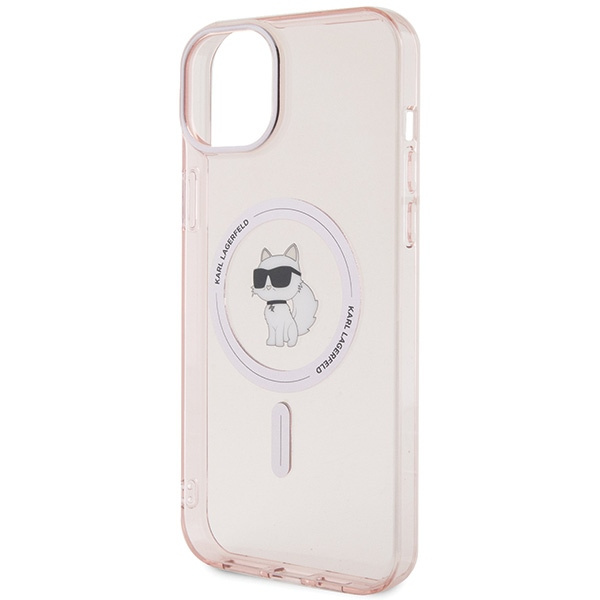 Karl Lagerfeld KLHMP15MHFCCNOP Apple iPhone 15 Plus / 14 Plus hardcase IML Choupette MagSafe pink