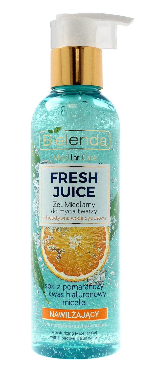 Bielenda Fresh Juice Żel micelarny nawilżający z wodą cytrusową Pomarańcza 190g