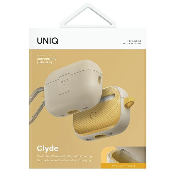 UNIQ Clyde Lock Case Apple AirPods 1 / 2 ivory-canary yellow