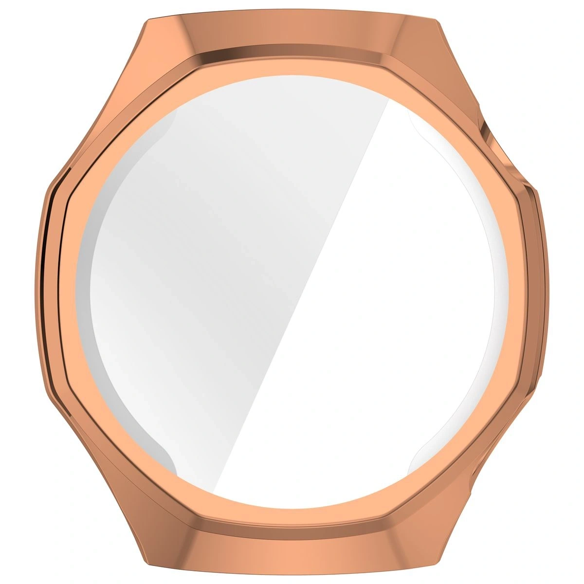Etui z osłoną ekranu Bizon Case Watch Felipe do Huawei Watch GT6 Pro 46mm różowozłote