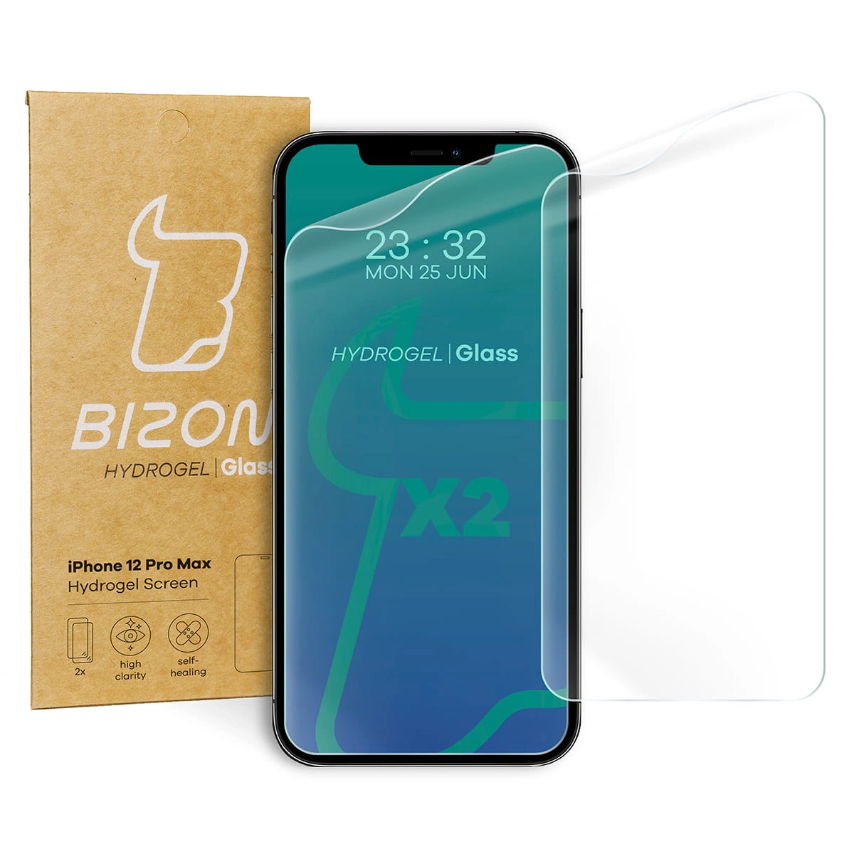 Bizon Glass Hydrogel Apple iPhone 12 Pro Max [2 PACK]
