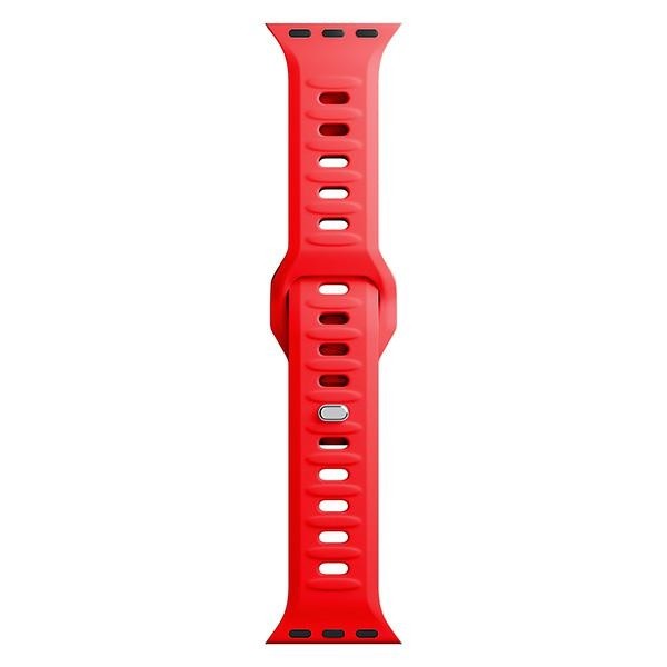 3MK Silicone Watch Strap Apple Watch 4/5/6/7/8/9/SE/Ultra 42/44/45/49mm red