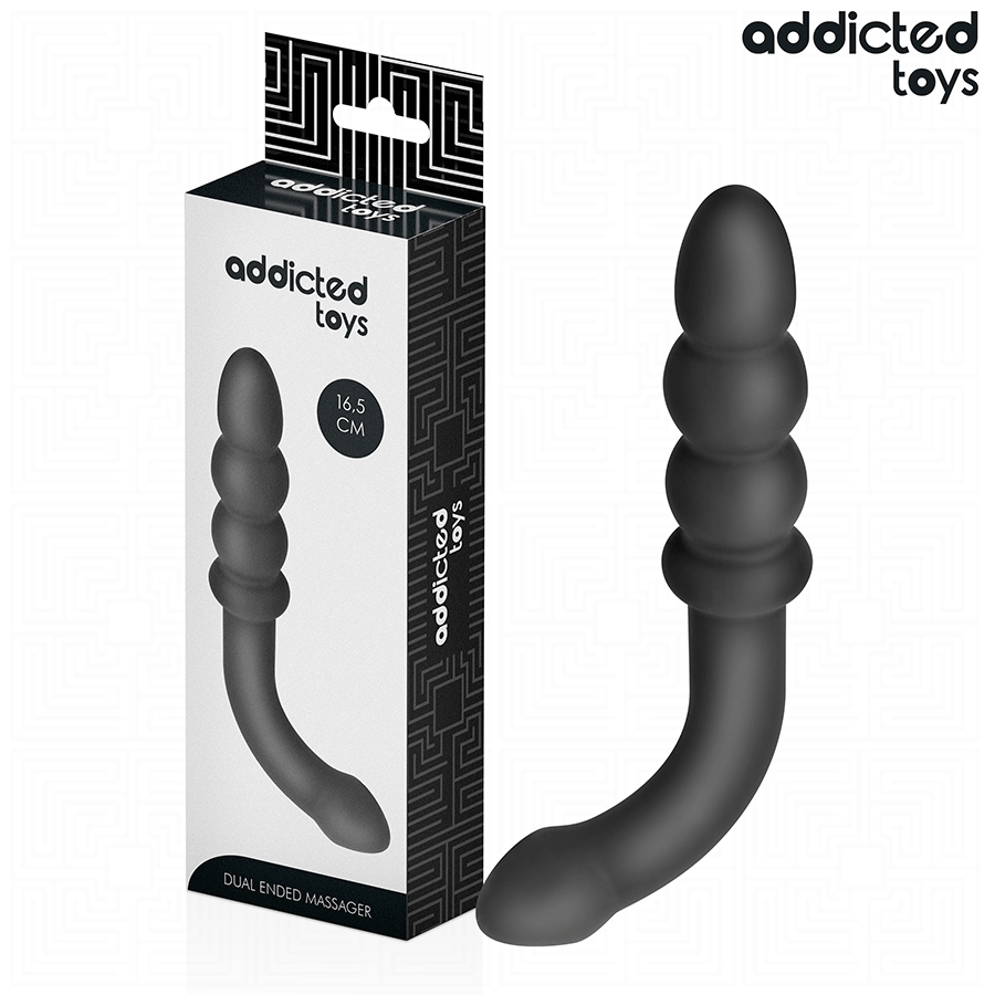 ADDICTED TOYS - DOUBLE ANAL MASSAGER SILICONE 16.5 CM