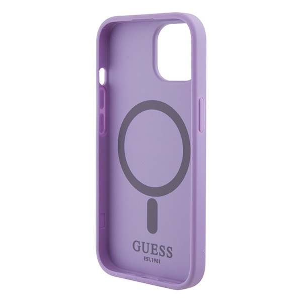 Guess GUHMP15MPSAHMCU Apple iPhone 15 Plus / 14 Plus hardcase Saffiano MagSafe purple