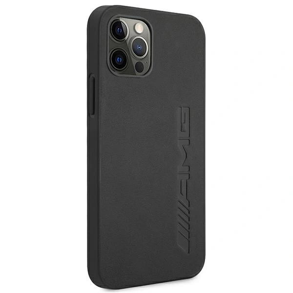 AMG AMHCP12LDOLBK Apple iPhone 12 Pro Max hardcase Leather Hot Stamped black