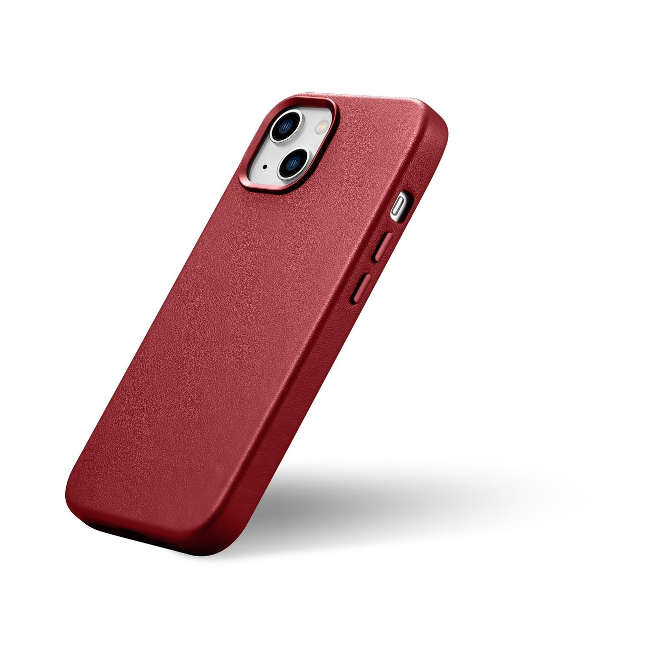 iCarer Case Leather MagSafe Apple iPhone 14 Plus red
