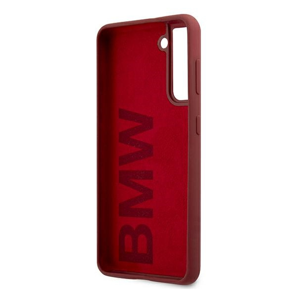 BMW BMHCS21MSLBLRE Samsung Galaxy S21+ Plus red hardcase Silicone Signature Logo