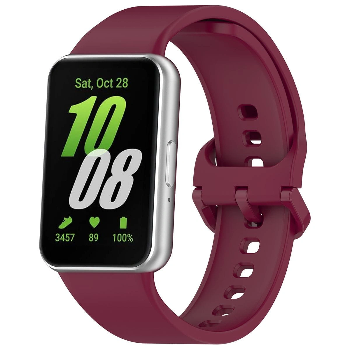 Bizon Strap Watch Silicone Samsung Galaxy Fit 3 burgundy