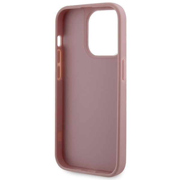 Guess GUHCP14LHDGTPP Apple iPhone 14 Pro pink hardcase Rhinestone Triangle