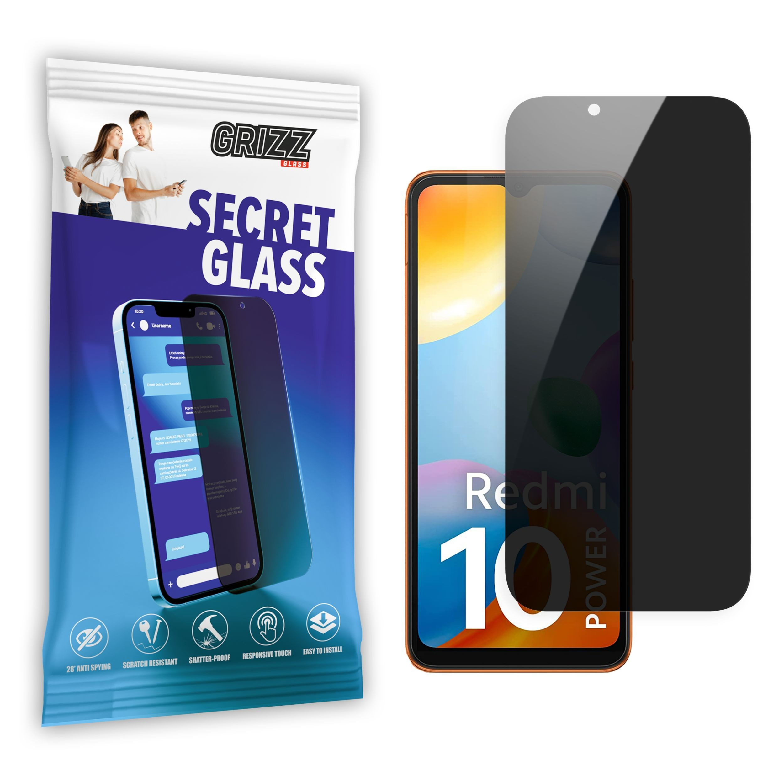 GrizzGlass SecretGlass Xiaomi Redmi 10 Power