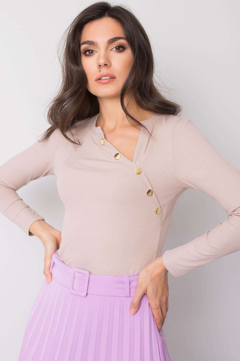  Blouse model 159785 Och Bella  beige