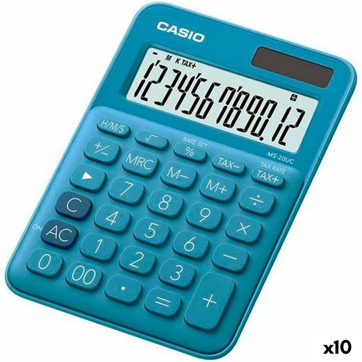Taschenrechner Casio MS-20UC 2,3 x 10,5 x 14,95 cm Blau (10 Stück)