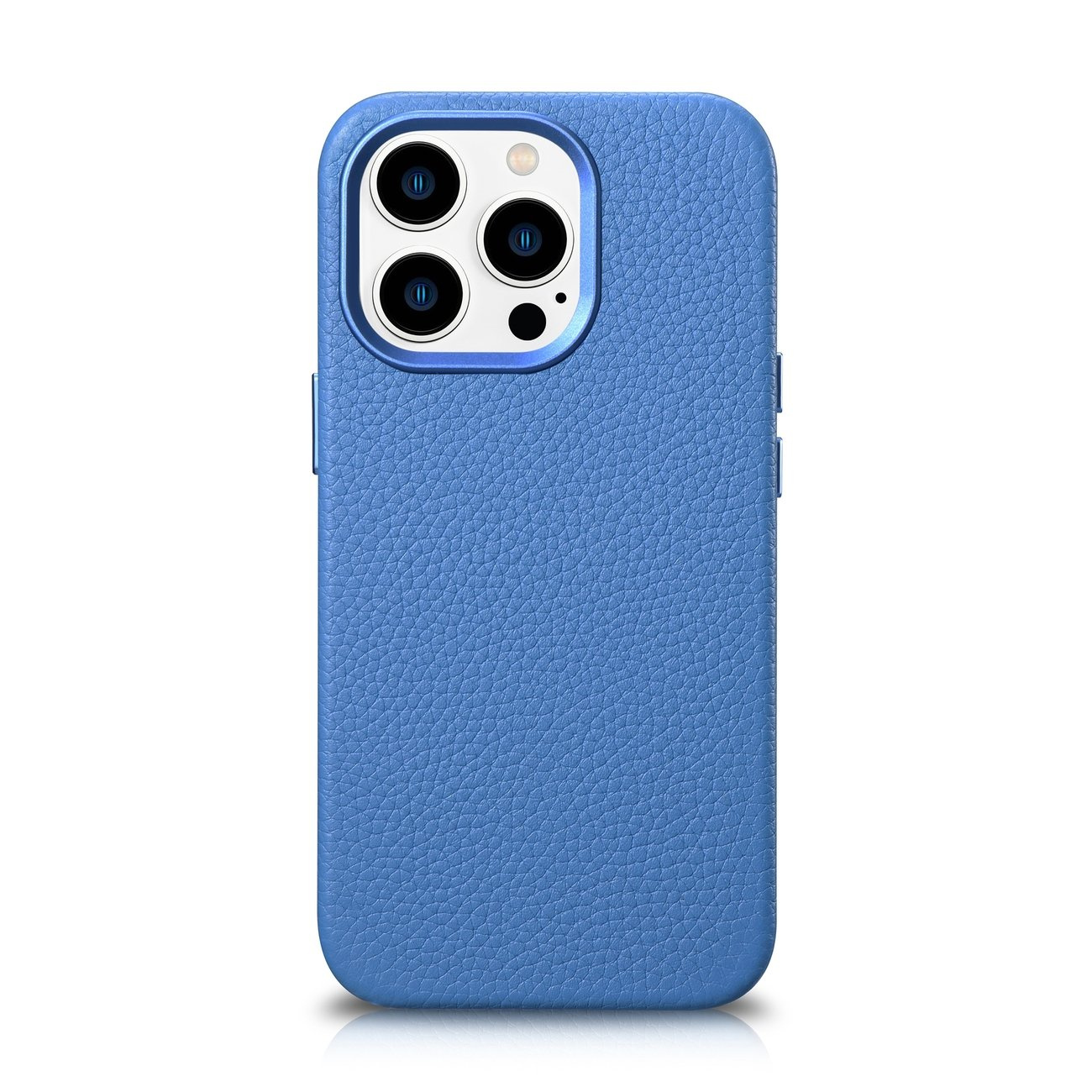 iCarer Litchi Premium Leather MagSafe Apple iPhone 14 Pro light blue