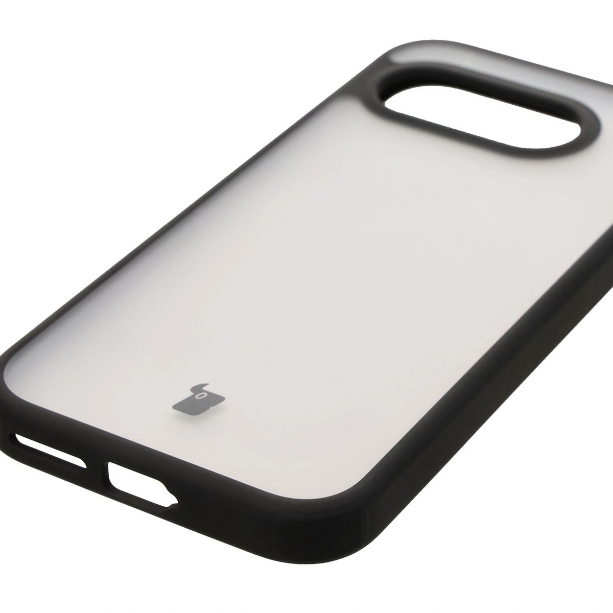 Bizon Case Angelo Google Pixel 9a smoky with a black frame