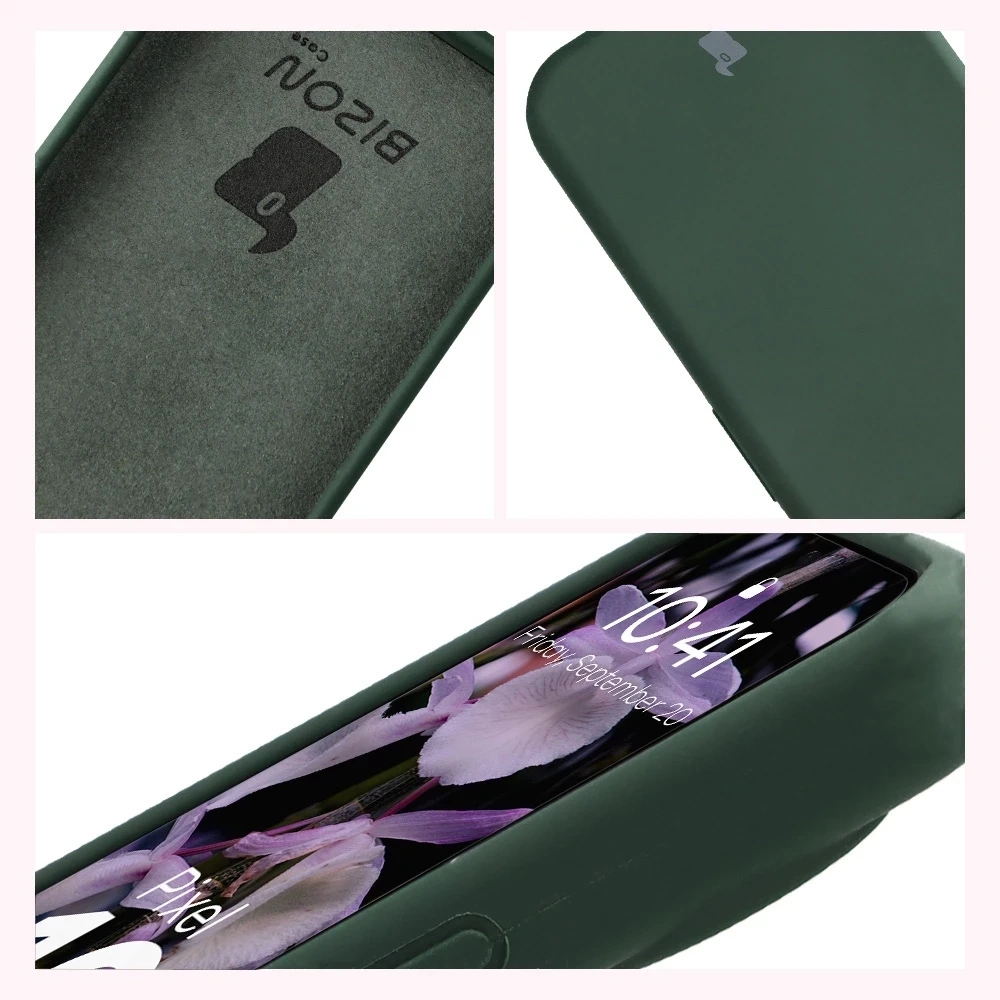 Silikonowe etui Bizon Soft Case do Google Pixel 10 / 10 Pro ciemnozielone