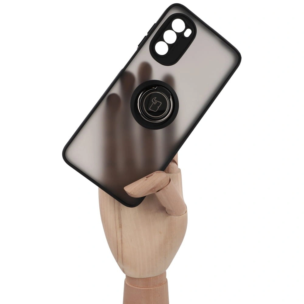 Bizon Case Hybrid Ring Motorola Moto G52 / G82 smoky with a black frame